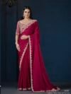 Saree Two Tone Satin Silk