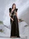 Predrapped Saree Two Tone Satin Silk