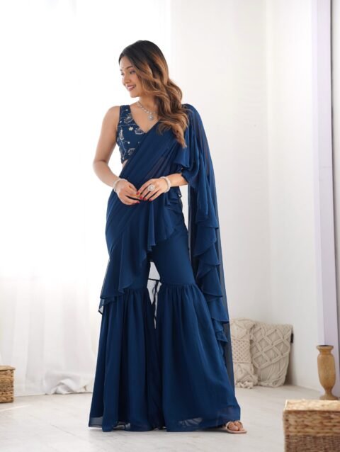 Predrapped Saree Pure Georgette