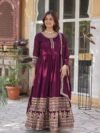 Anarkali Gown Simmer Vichitra