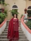 Kurti Plazo Set Faux Georgette