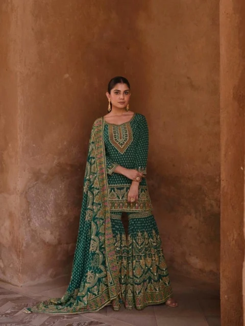 Kurti Plazo Set Real Crep Silk