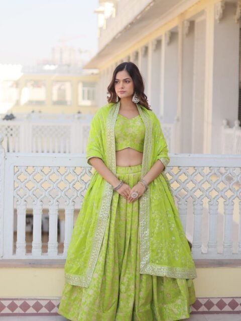 Lehenga Pure Dyabale Viscose Jacquard